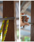Hamaquero de Acero Inoxidable para Madera · Tipo Hacienda (Par)