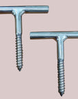 Hamaquero de Acero Inoxidable para Madera · Tipo Hacienda (Par)