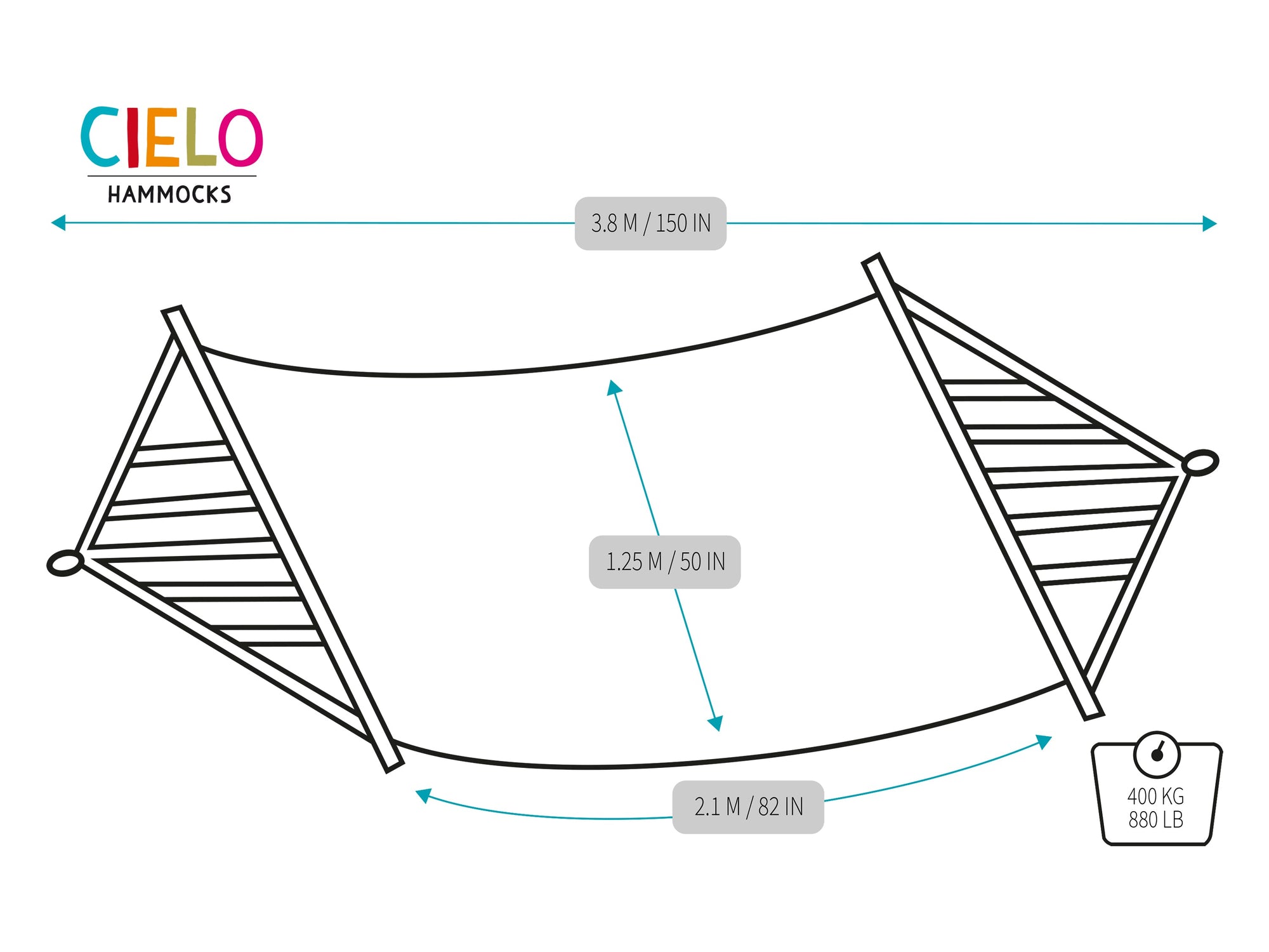 Hacienda Hammock with Mahogany Wood